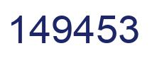 Number 149453 blue image