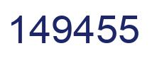 Number 149455 blue image