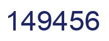 Number 149456 blue image