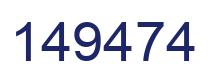 Number 149474 blue image