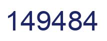 Number 149484 blue image