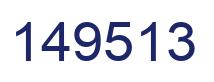 Number 149513 blue image