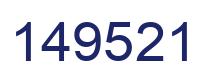 Number 149521 blue image
