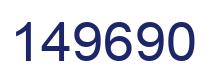 Number 149690 blue image