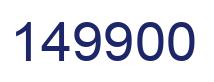 Número 149900 imagen azul