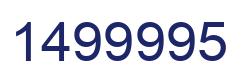 Number 1499995 blue image