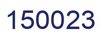 Number 150023 blue image