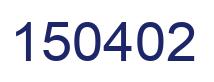 Número 150402 imagen azul