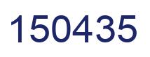 Number 150435 blue image