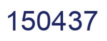 Number 150437 blue image