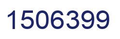 Number 1506399 blue image