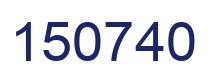 Number 150740 blue image