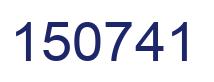 Number 150741 blue image