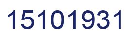 Número 15101931 imagen azul