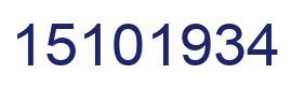 Número 15101934 imagen azul