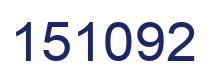 Number 151092 blue image