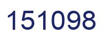 Number 151098 blue image