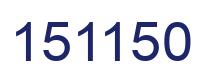 Number 151150 blue image