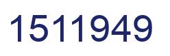 Number 1511949 blue image