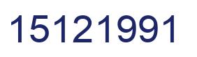 Número 15121991 imagen azul