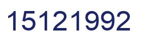 Número 15121992 imagen azul