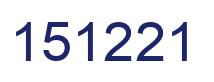 Number 151221 blue image