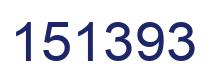 Number 151393 blue image