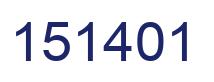 Número 151401 imagen azul
