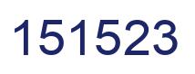Número 151523 imagen azul
