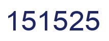 Número 151525 imagen azul