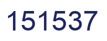 Number 151537 blue image