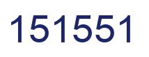 Number 151551 blue image