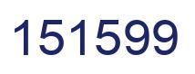 Number 151599 blue image