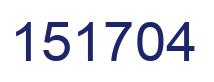 Number 151704 blue image