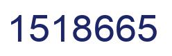 Number 1518665 blue image