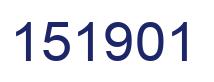 Number 151901 blue image