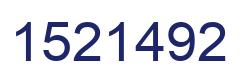 Number 1521492 blue image