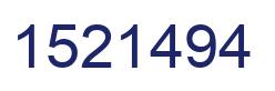 Number 1521494 blue image