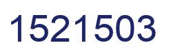 Number 1521503 blue image