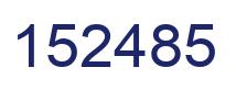 Number 152485 blue image