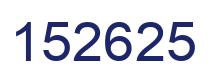 Number 152625 blue image