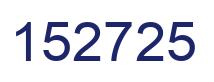 Number 152725 blue image