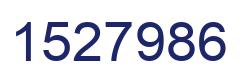 Number 1527986 blue image