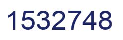 Number 1532748 blue image