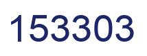 Number 153303 blue image