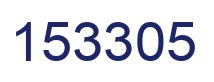 Number 153305 blue image