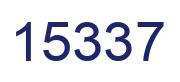 Number 15337 blue image