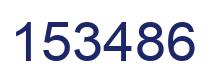 Number 153486 blue image