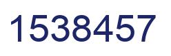 Number 1538457 blue image