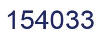 Number 154033 blue image